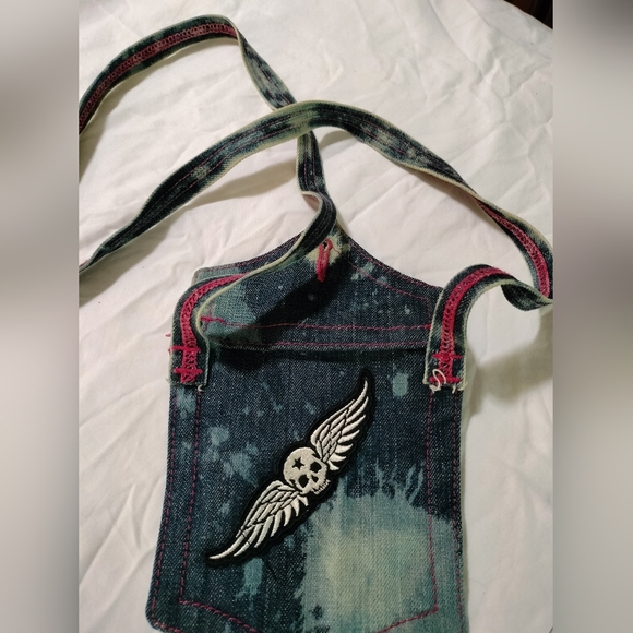 NWOT Affliction Small Denim Bag. Blue jean color. Crossbody. - Picture 5 of 8